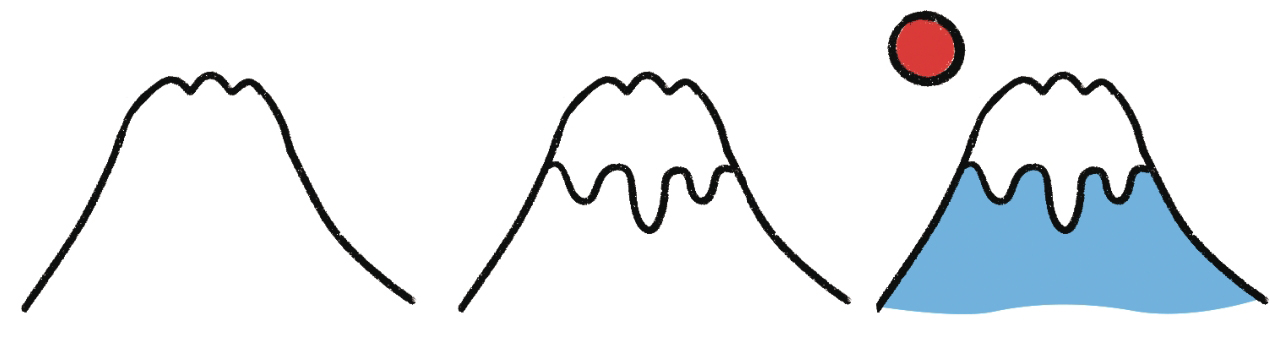 雪山简笔画