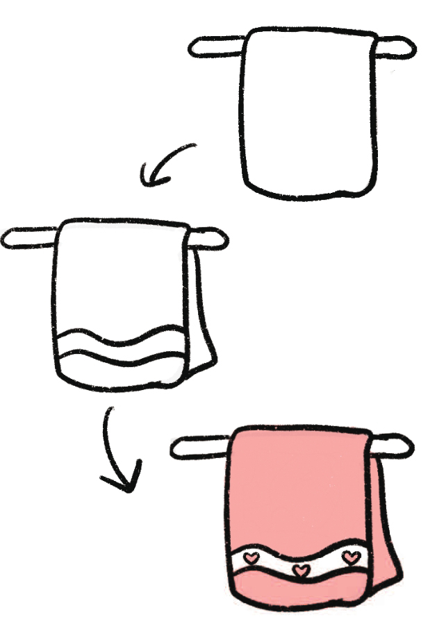毛巾简笔画
