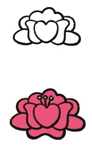 牡丹简笔画