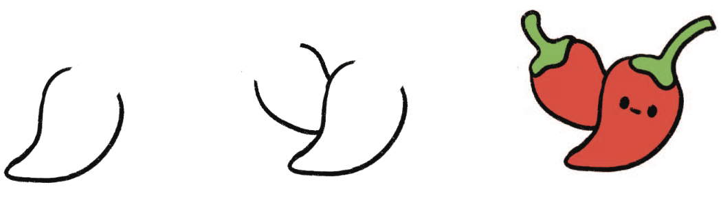 尖椒简笔画