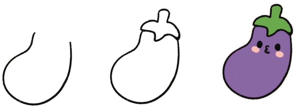 茄子简笔画