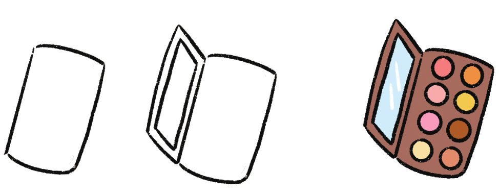 眼影盘简笔画