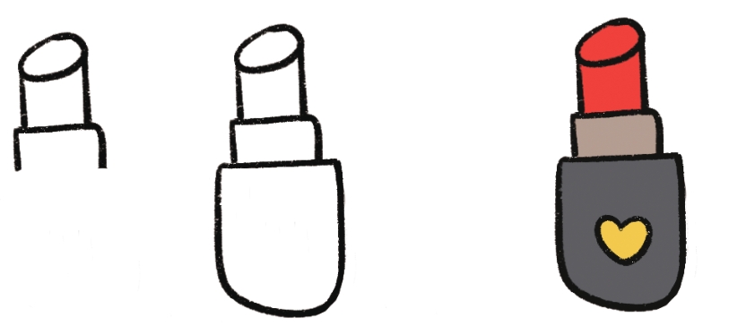 口红简笔画