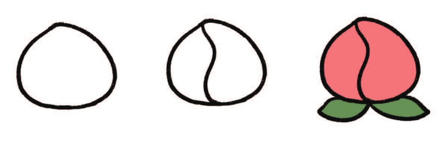桃子简笔画