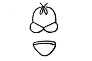 泳衣简笔画