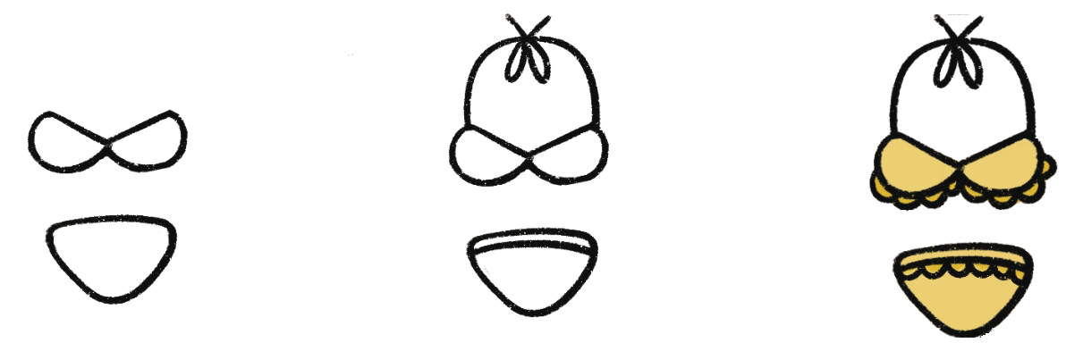 泳衣简笔画