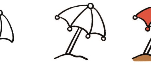 遮阳伞简笔画