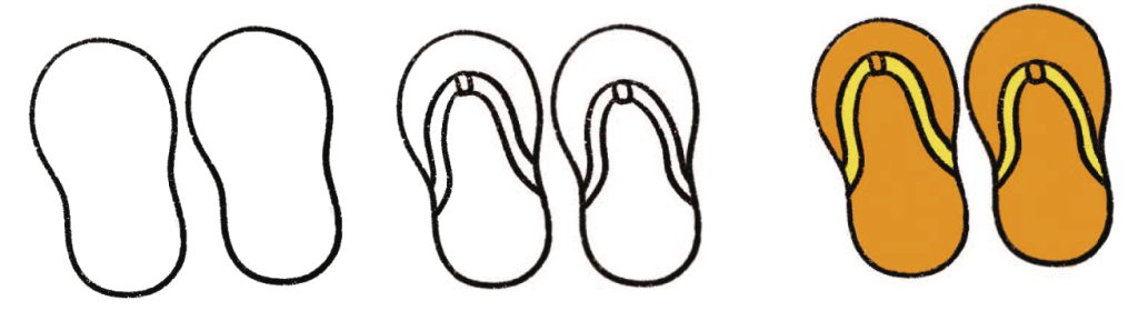 人字拖简笔画