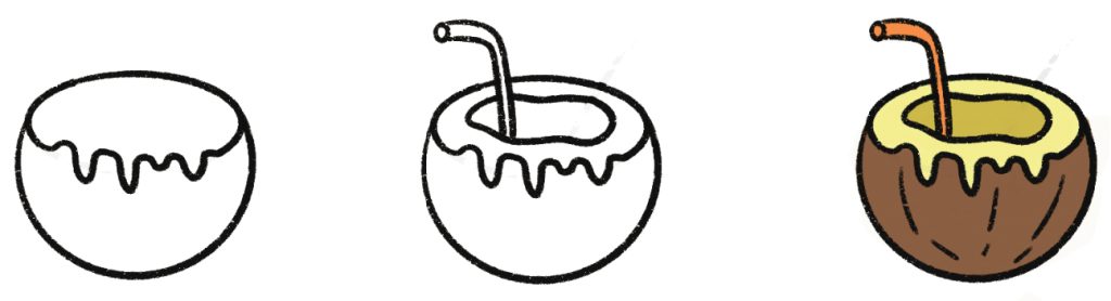 椰子简笔画
