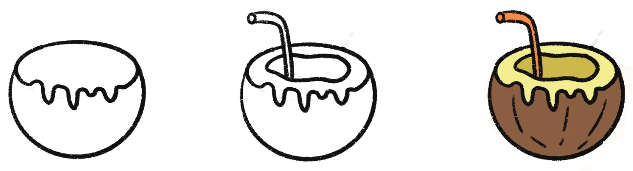 椰子简笔画