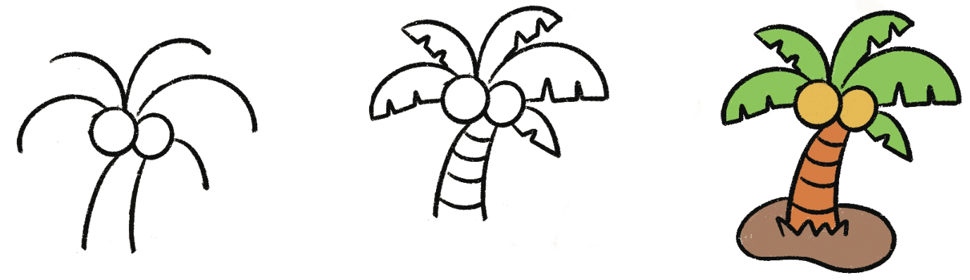 椰子树简笔画