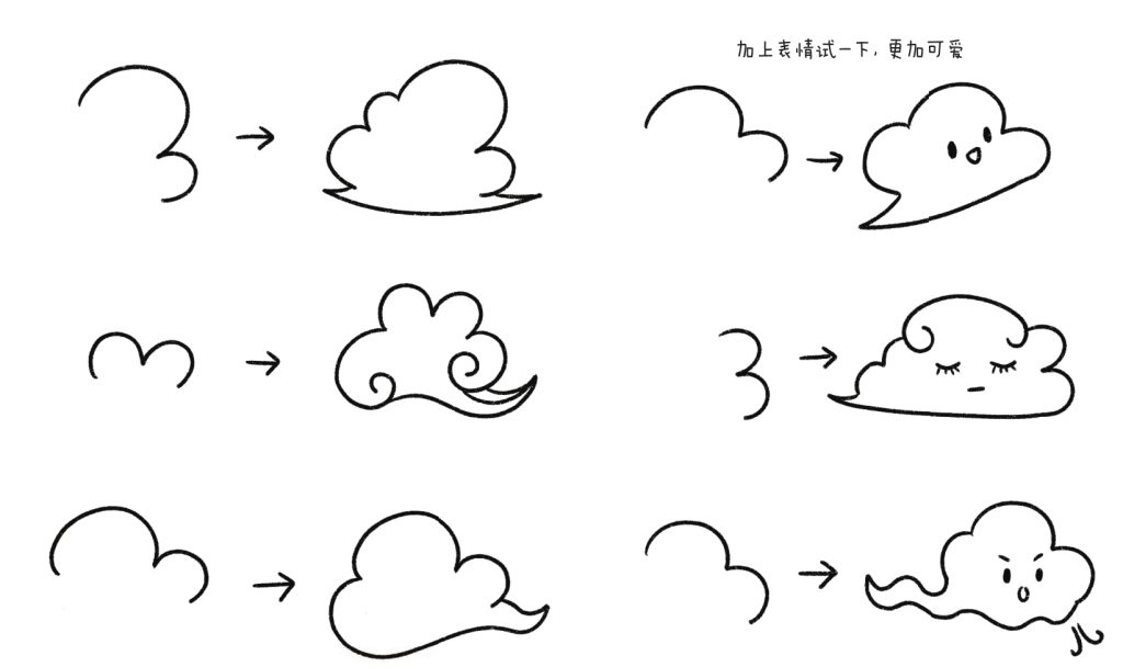 云朵简笔画