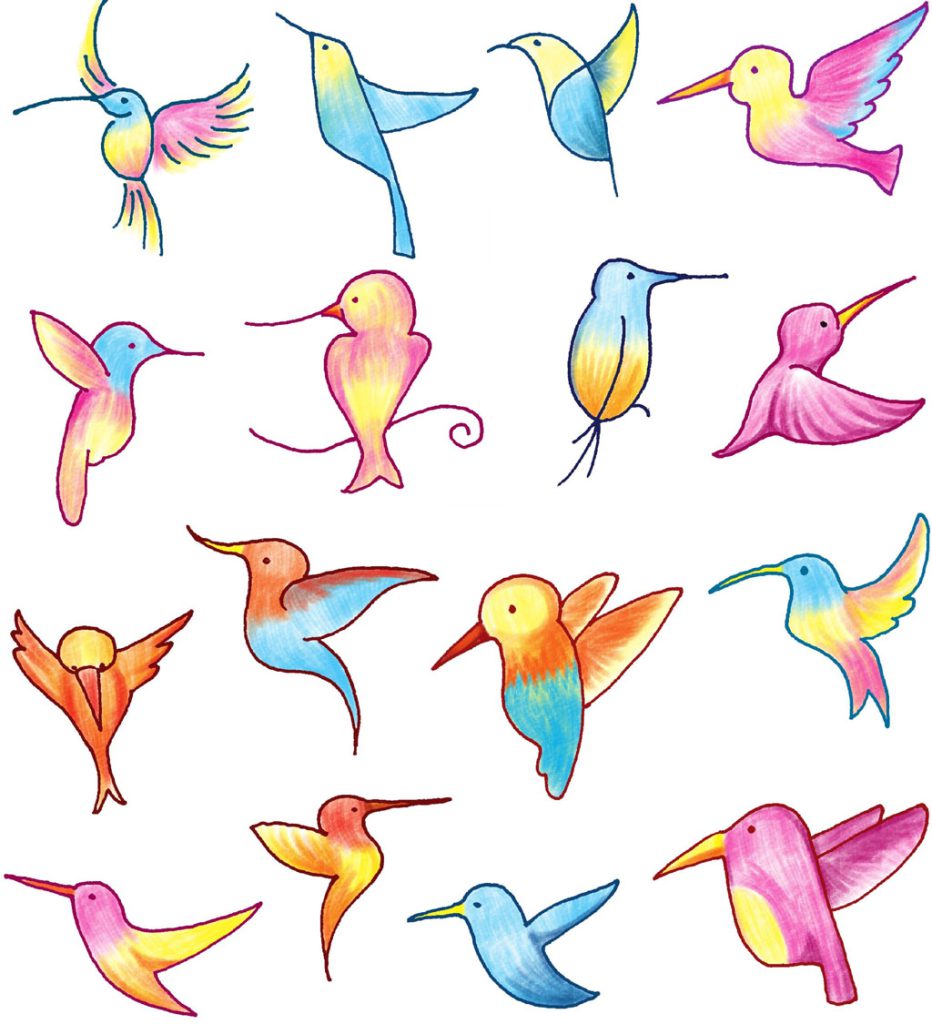 蜂鸟简笔画