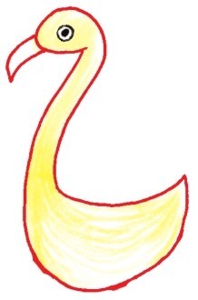 火烈鸟简笔画