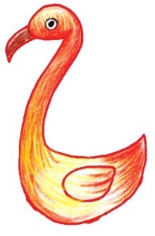 火烈鸟简笔画