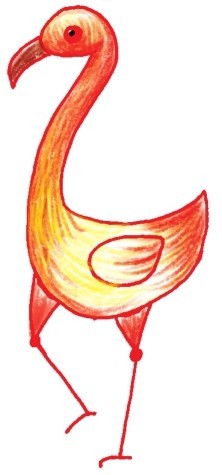 火烈鸟简笔画