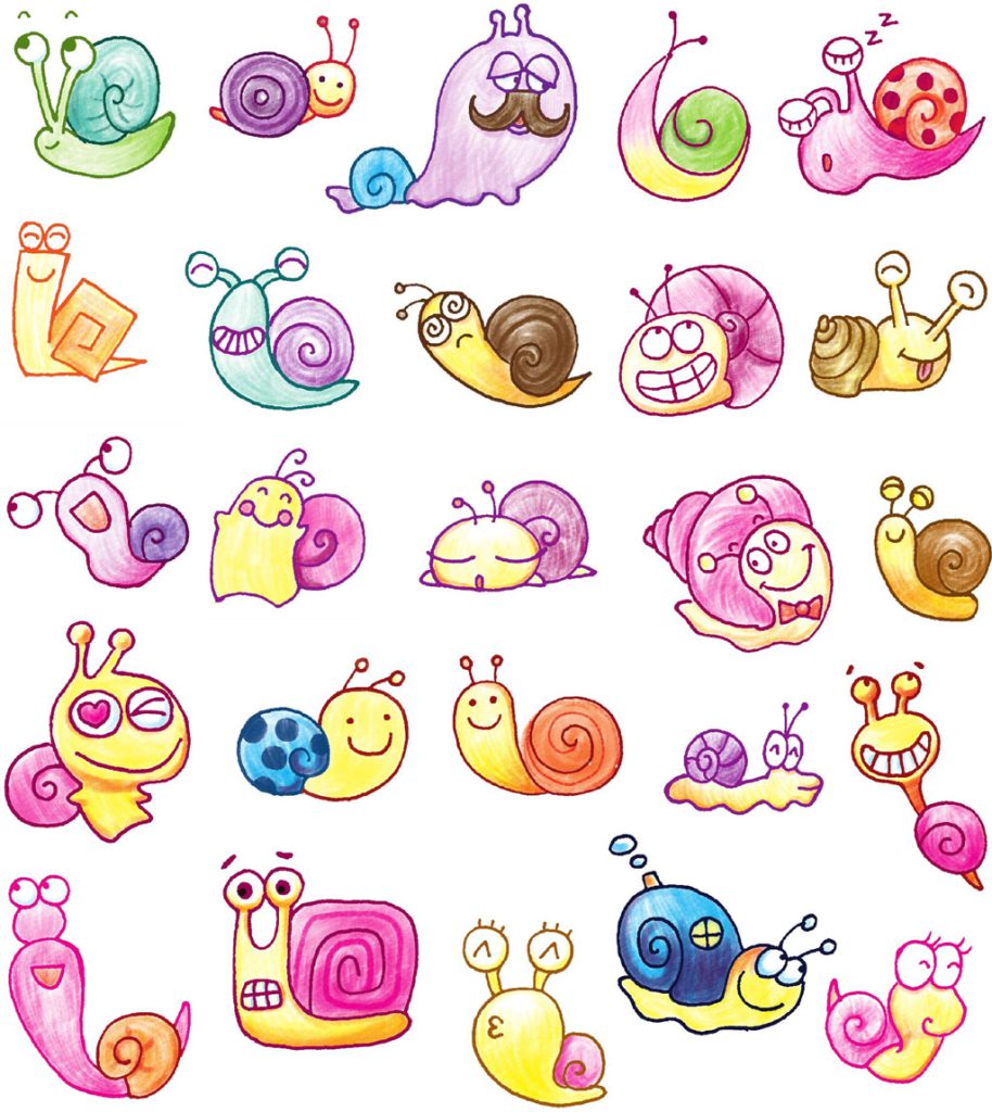 蜗牛简笔画
