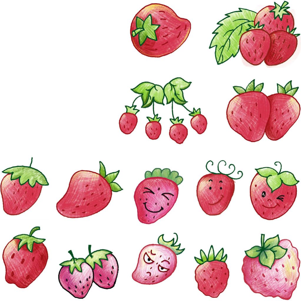 草莓简笔画