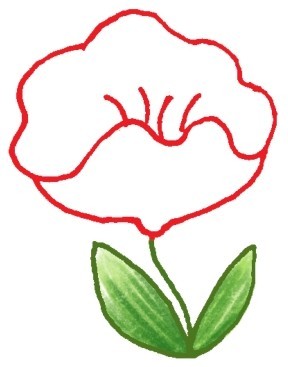 虞美人简笔画