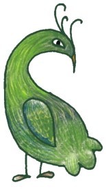 孔雀简笔画