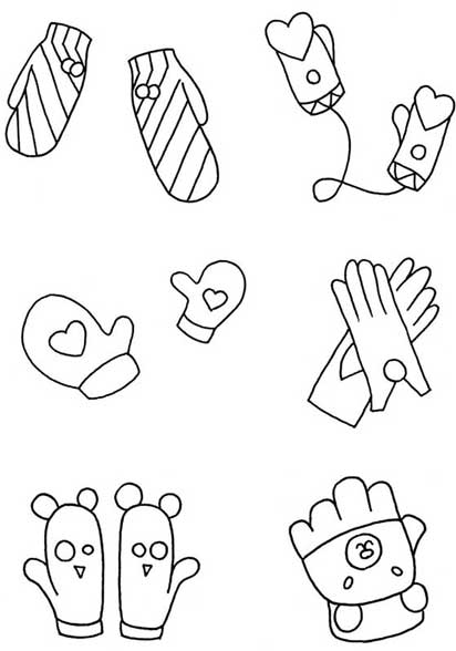 手套简笔画