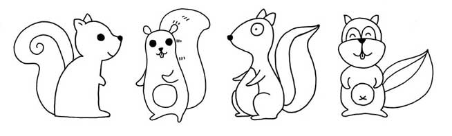 松鼠简笔画