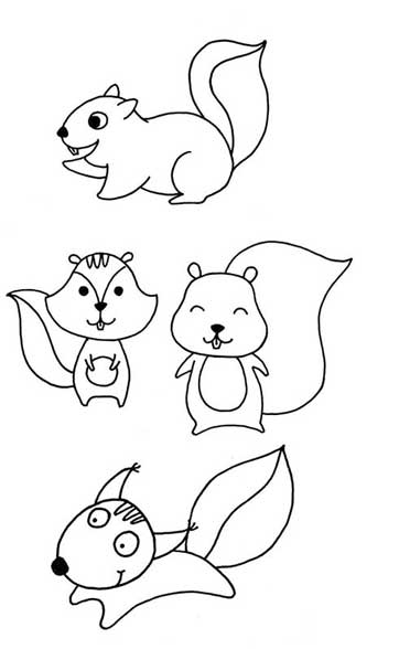 松鼠简笔画