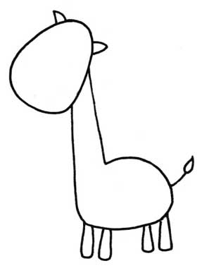 长颈鹿简笔画