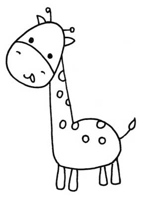 长颈鹿简笔画