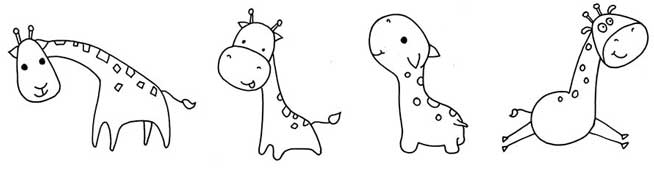 长颈鹿简笔画