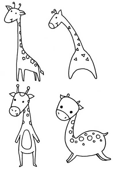 长颈鹿简笔画