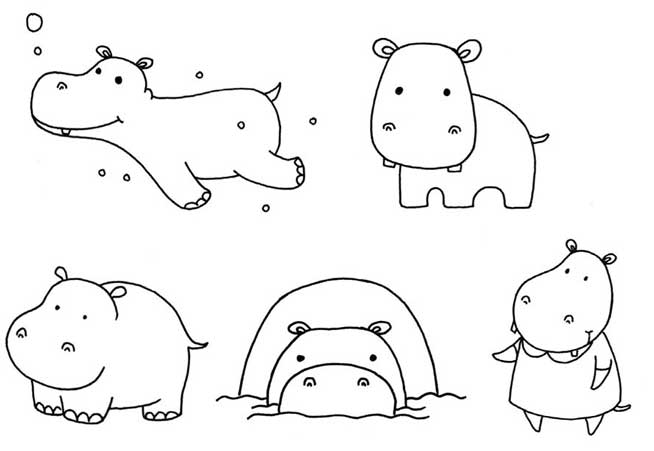 河马简笔画