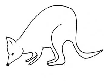 袋鼠简笔画