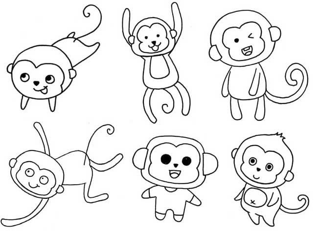 猴子简笔画