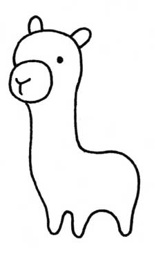 羊驼简笔画