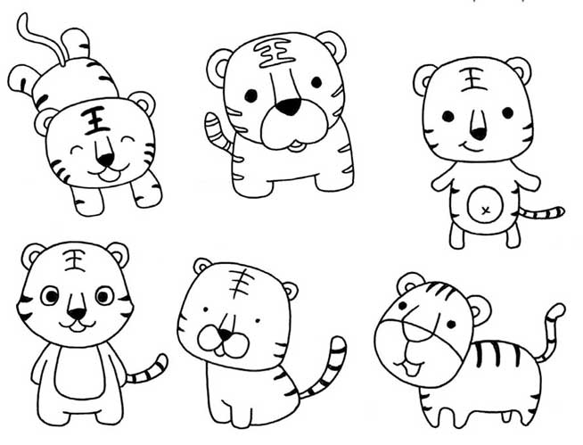 老虎简笔画