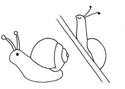 蜗牛简笔画