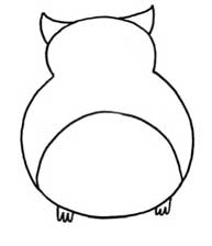 猫头鹰简笔画