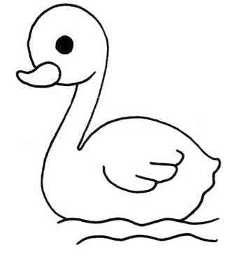 天鹅简笔画