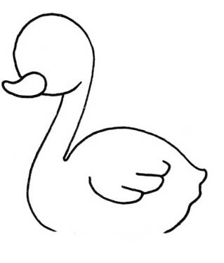 天鹅简笔画