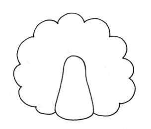 孔雀简笔画
