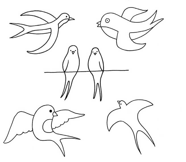 燕子简笔画
