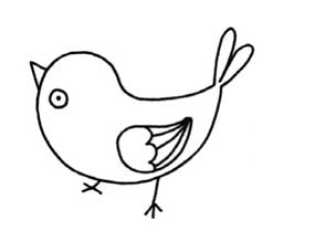 麻雀简笔画