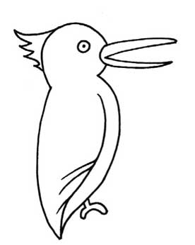 啄木鸟简笔画