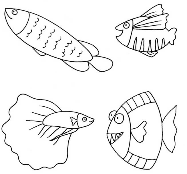 深海鱼简笔画