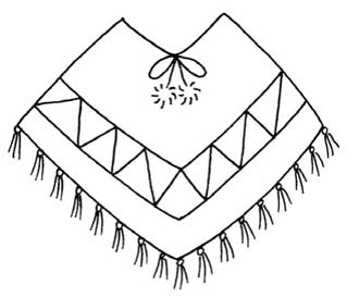披肩简笔画