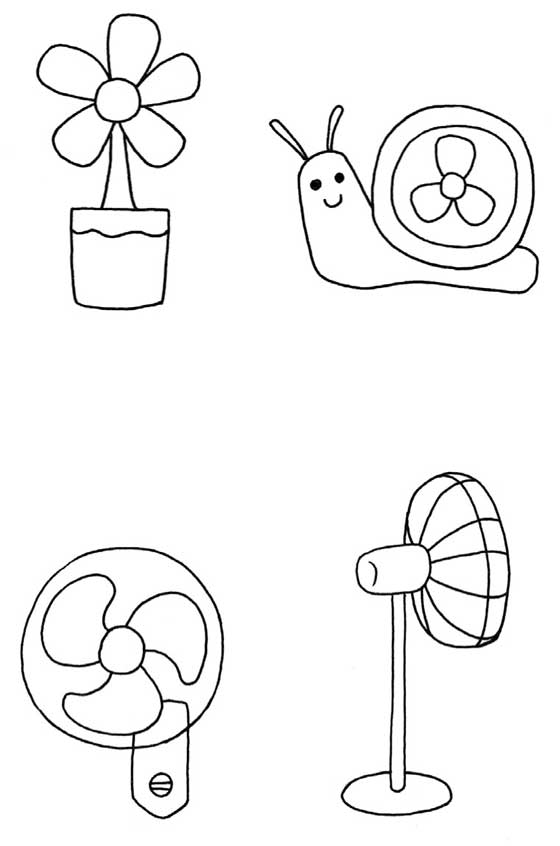电扇简笔画