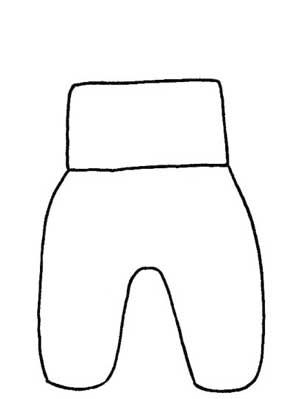背带裤简笔画