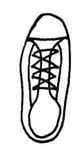 运动鞋简笔画