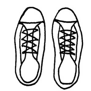 运动鞋简笔画